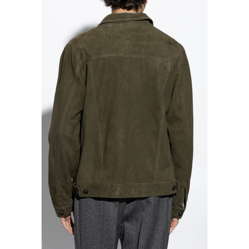 Officine Générale Leren jas Green Heren