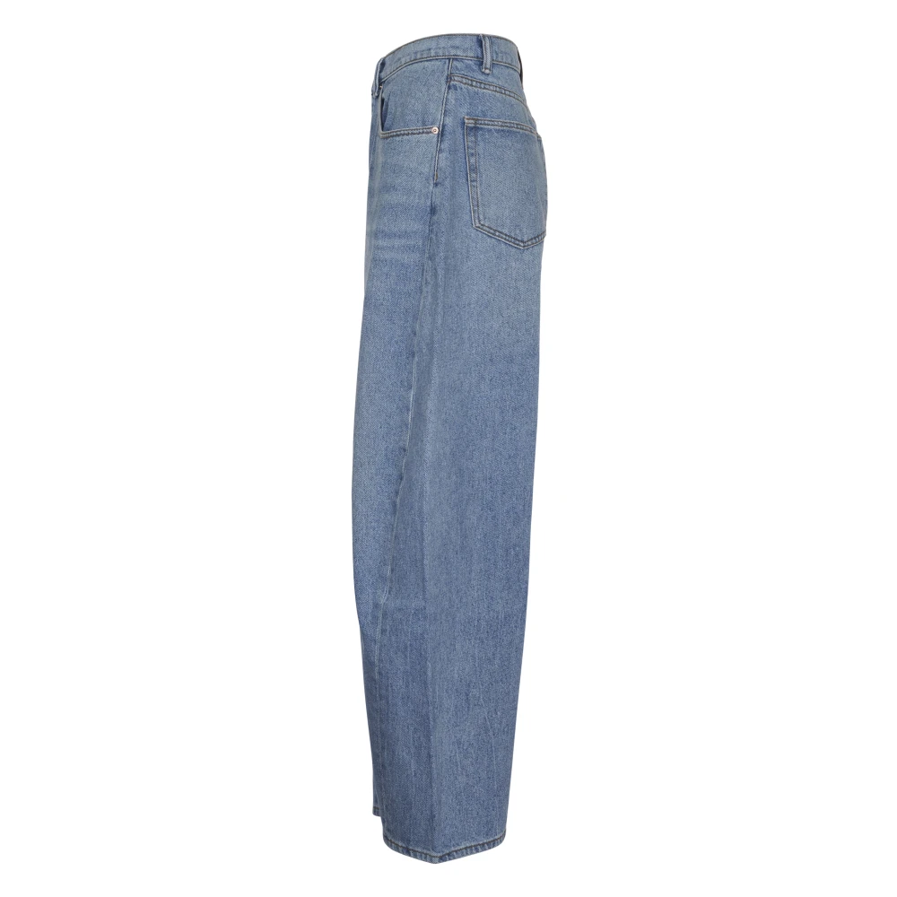 alexander wang Oversized Afgeronde Lage Rise Jeans Blue Dames