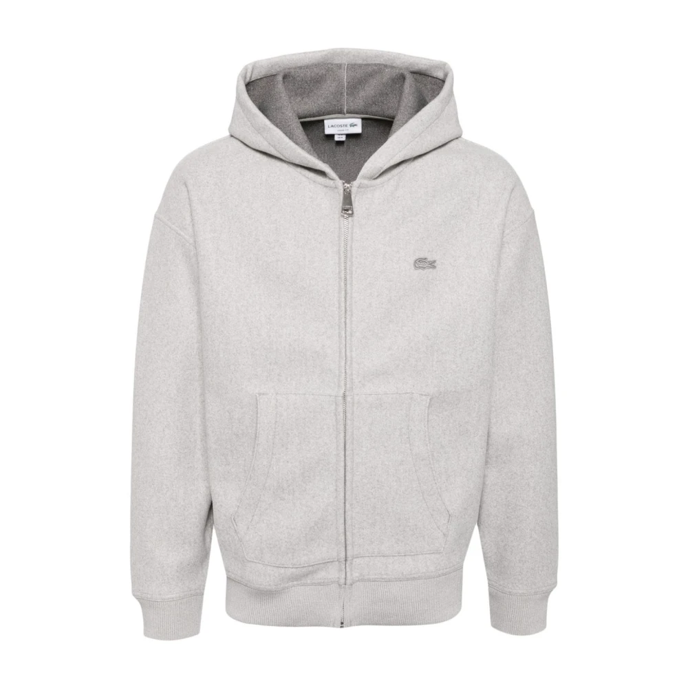 Lacoste Hooded Zip-Up Jas Klassieke Stijl Gray Heren