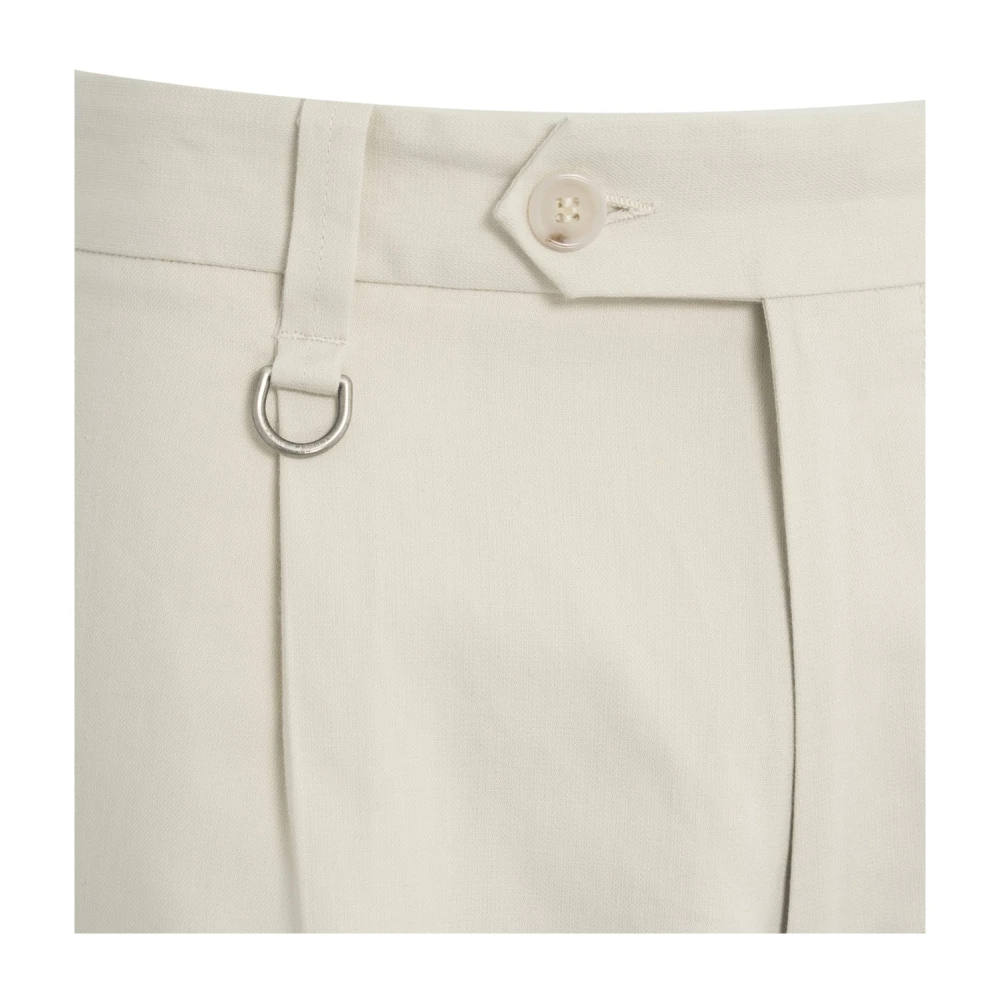 Paolo Pecora Witte Linnen Blend Chino Broek White Heren