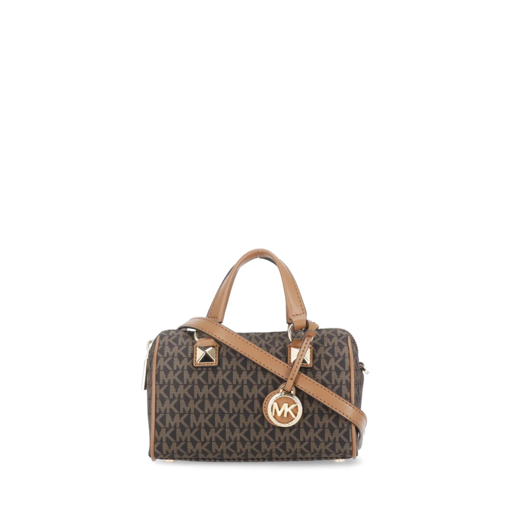 Michael Kors Bruine Stoffen Handtas met Monogram Brown Dames