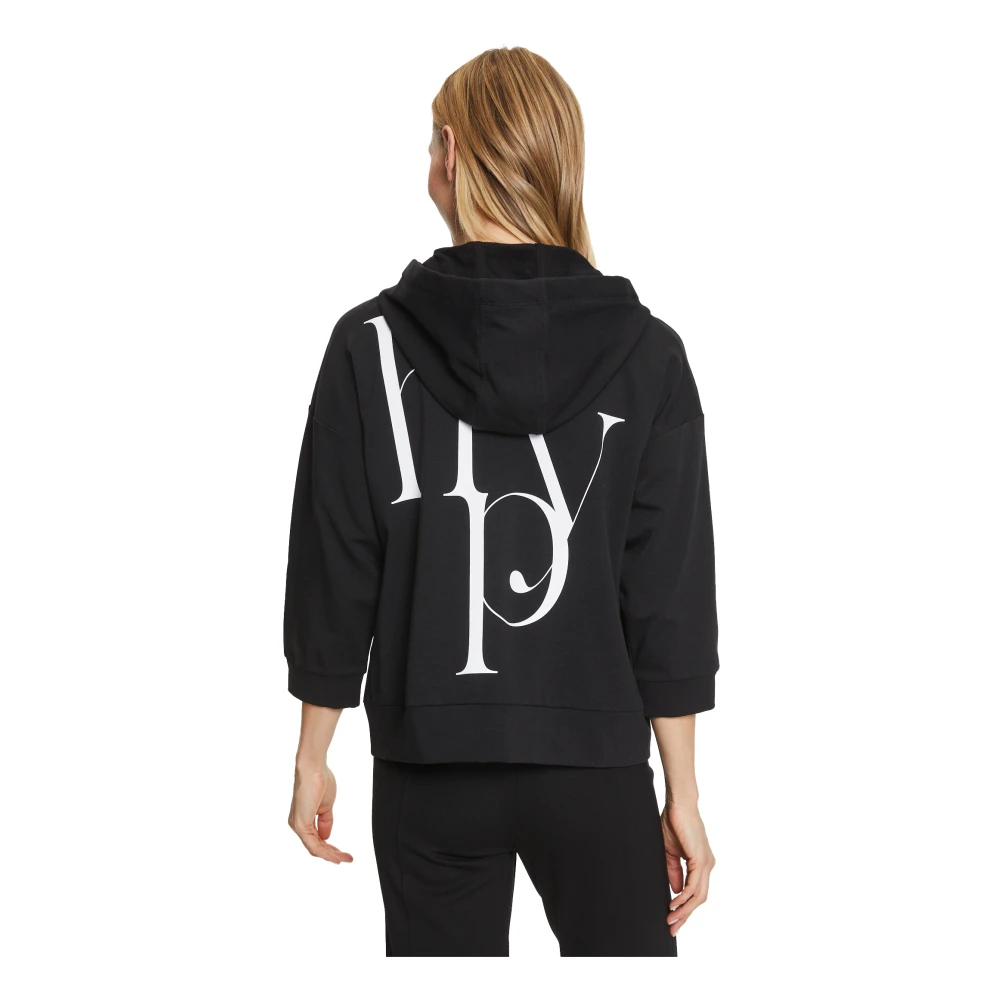 Betty Barclay Tropische Bamboe Hoodie Black Dames