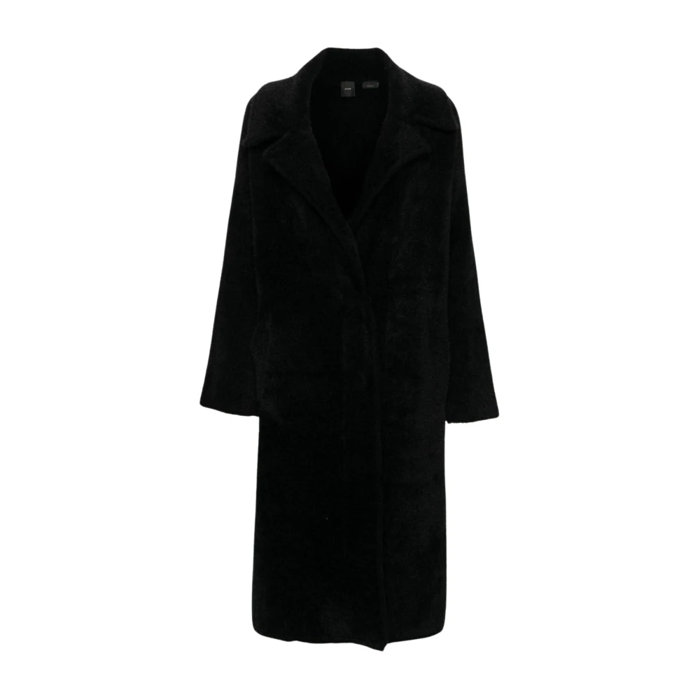 Pinko Faux-Fur Zwarte Jas Black Dames