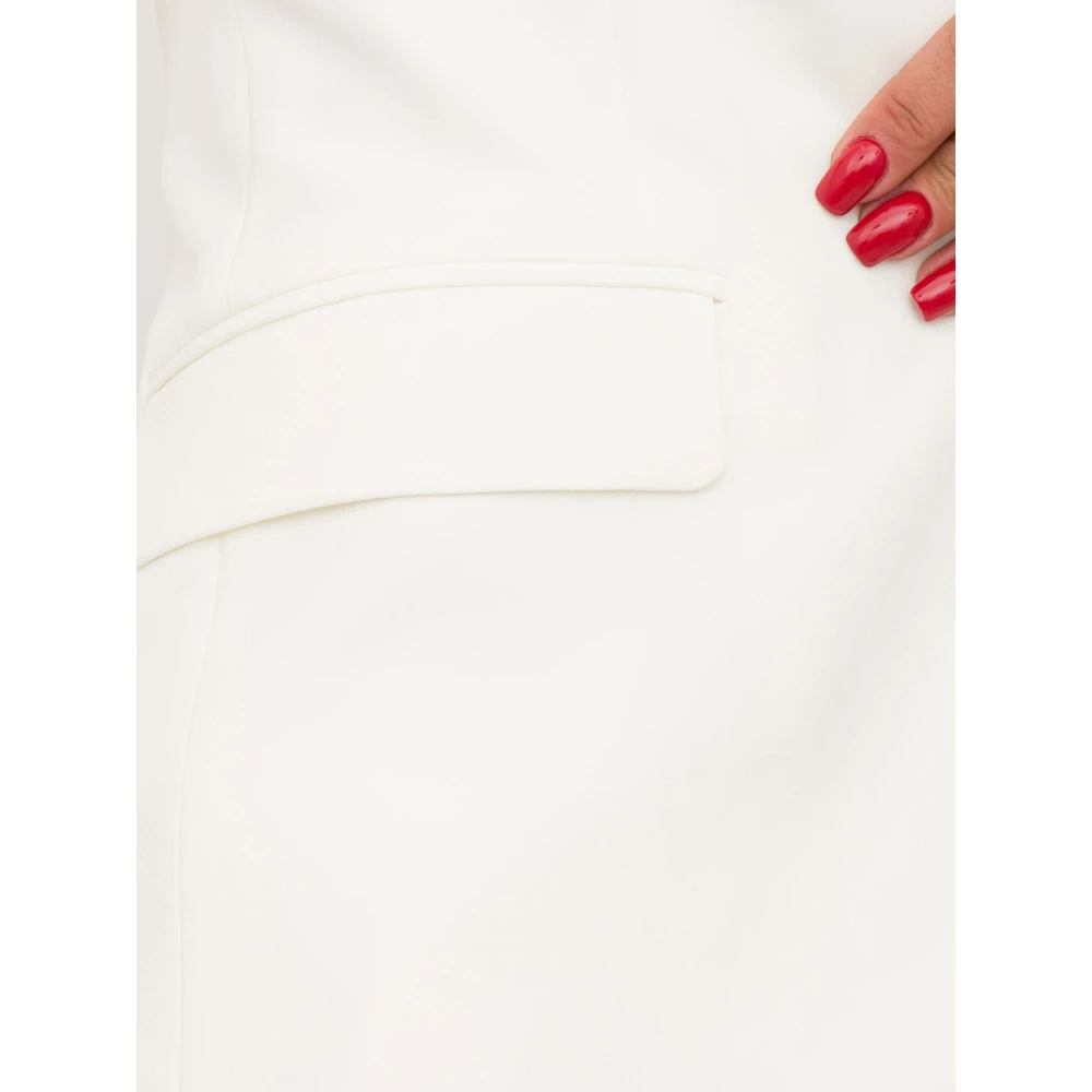 Liu Jo Luxe Wit Lang Jas White Dames