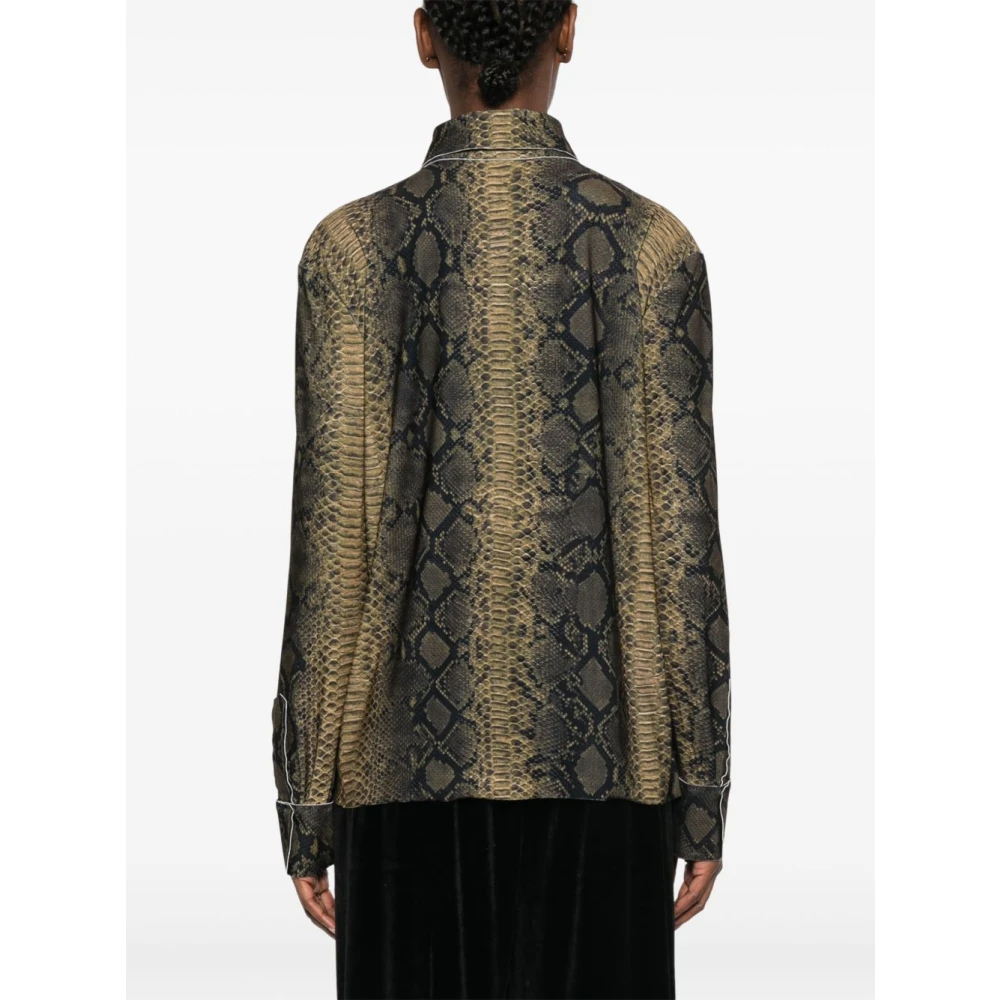 Norma Kamali MultiColour Klassieke Kraag Lange Mouw Shirt Multicolor Dames