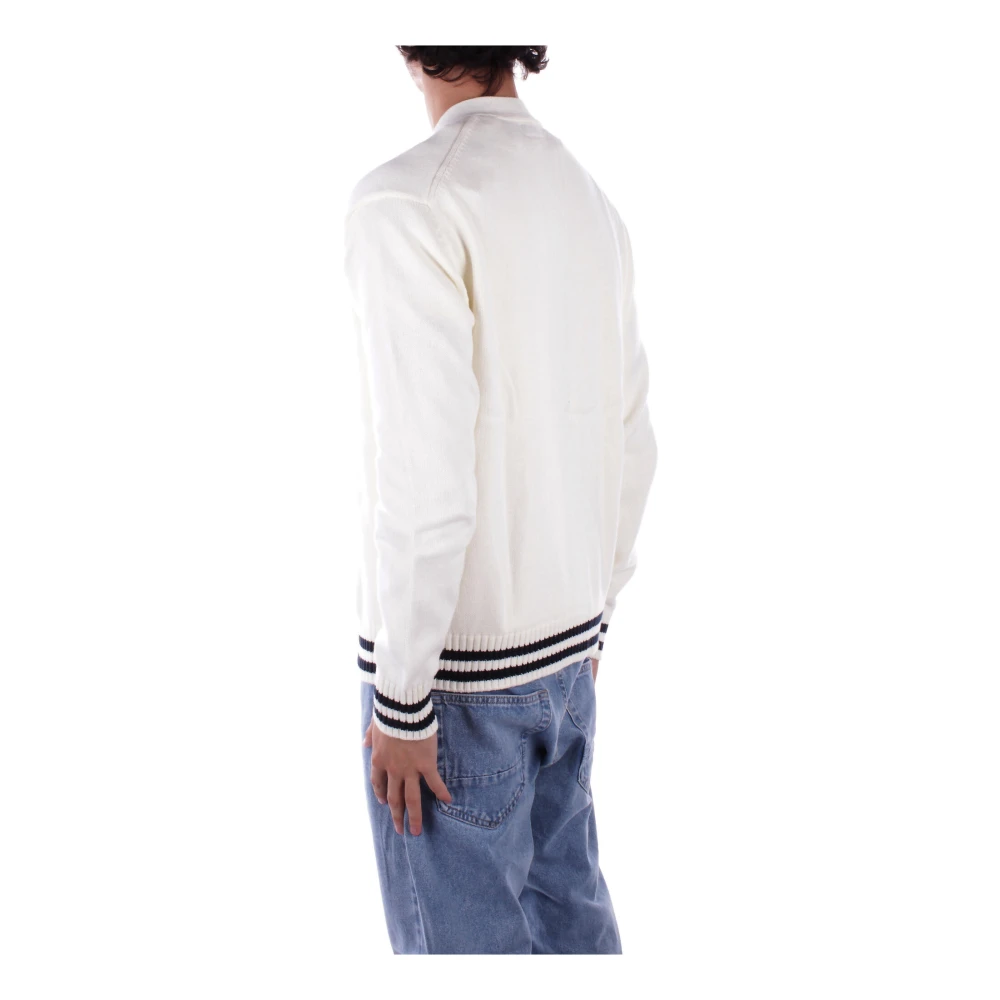 Guess Witte Cardigan met Logo en Knoopsluiting White Heren