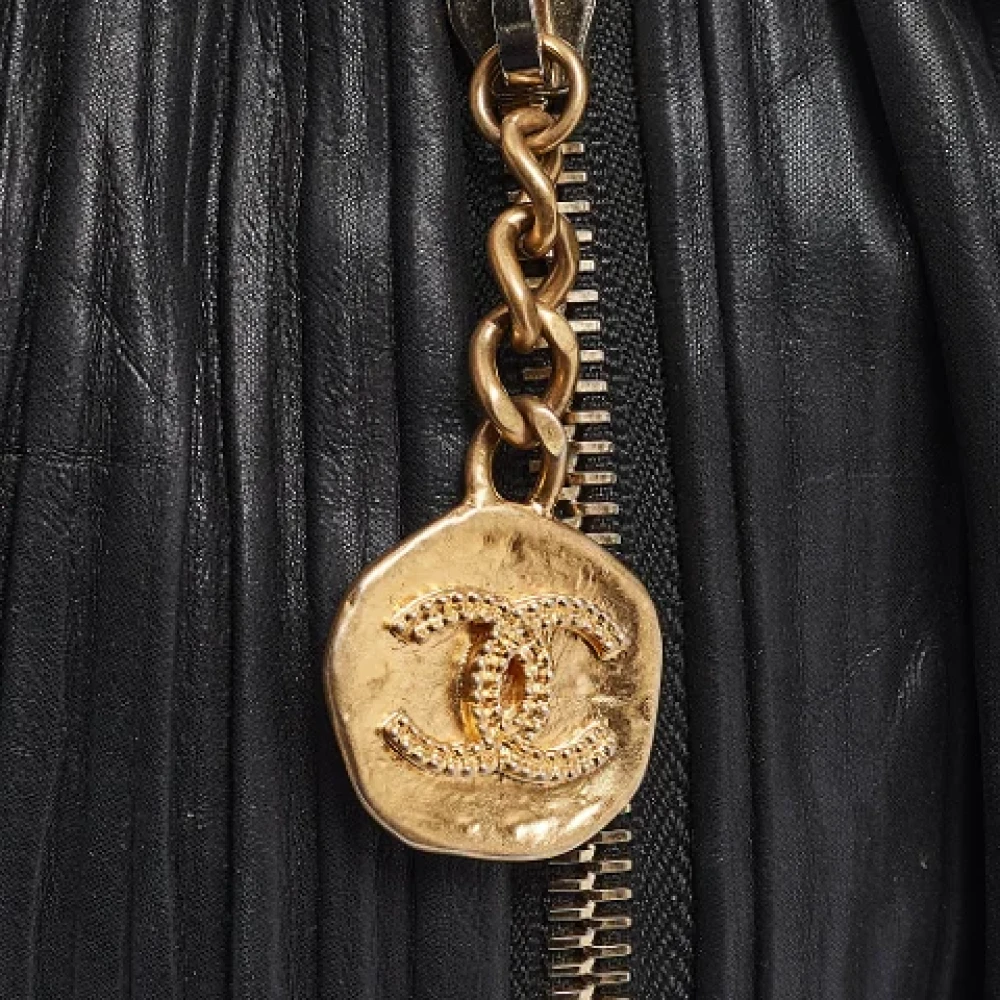 Chanel Vintage Pre-owned Leather backpacks Black Dames