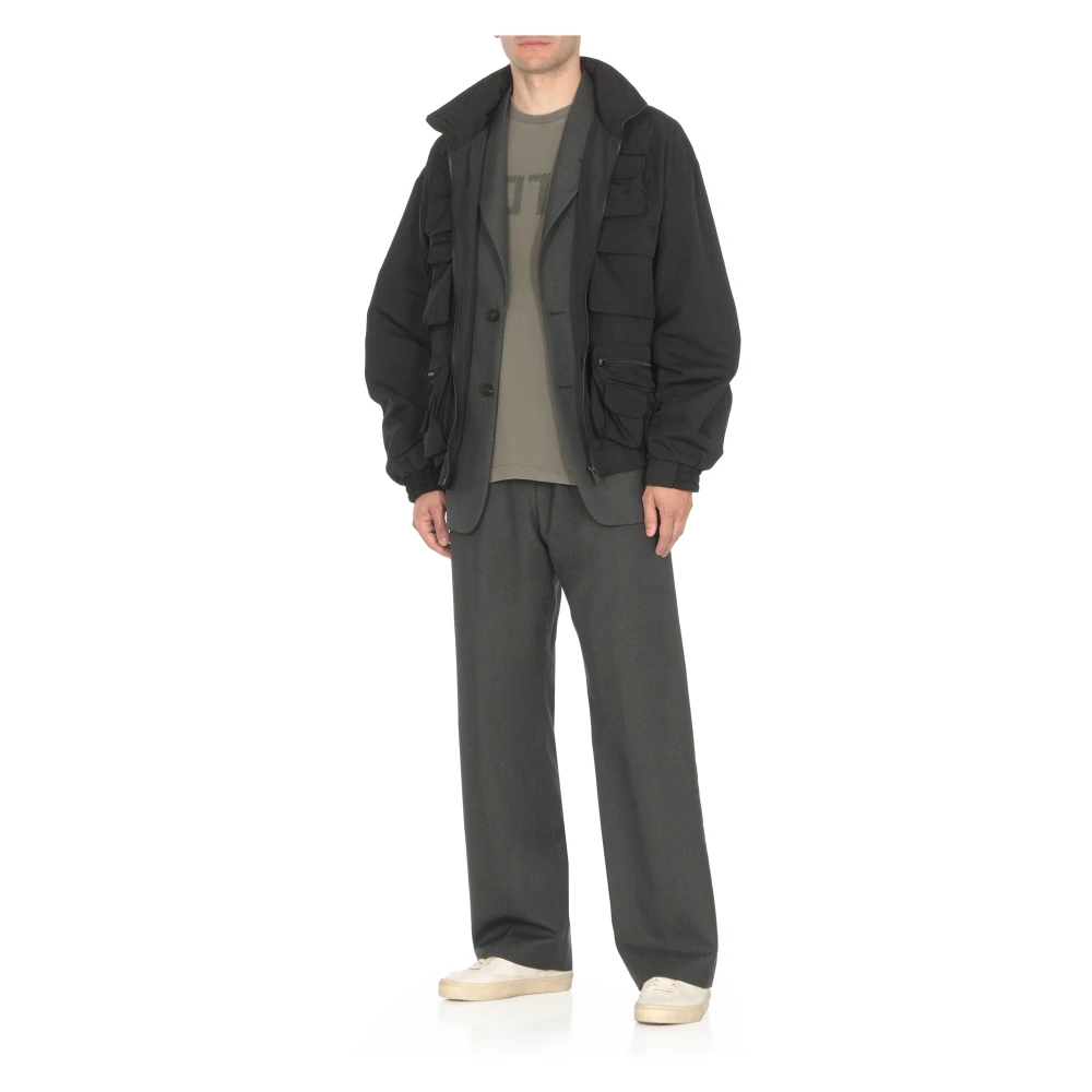 Golden Goose Zwarte jas met rits en capuchon Black Dames