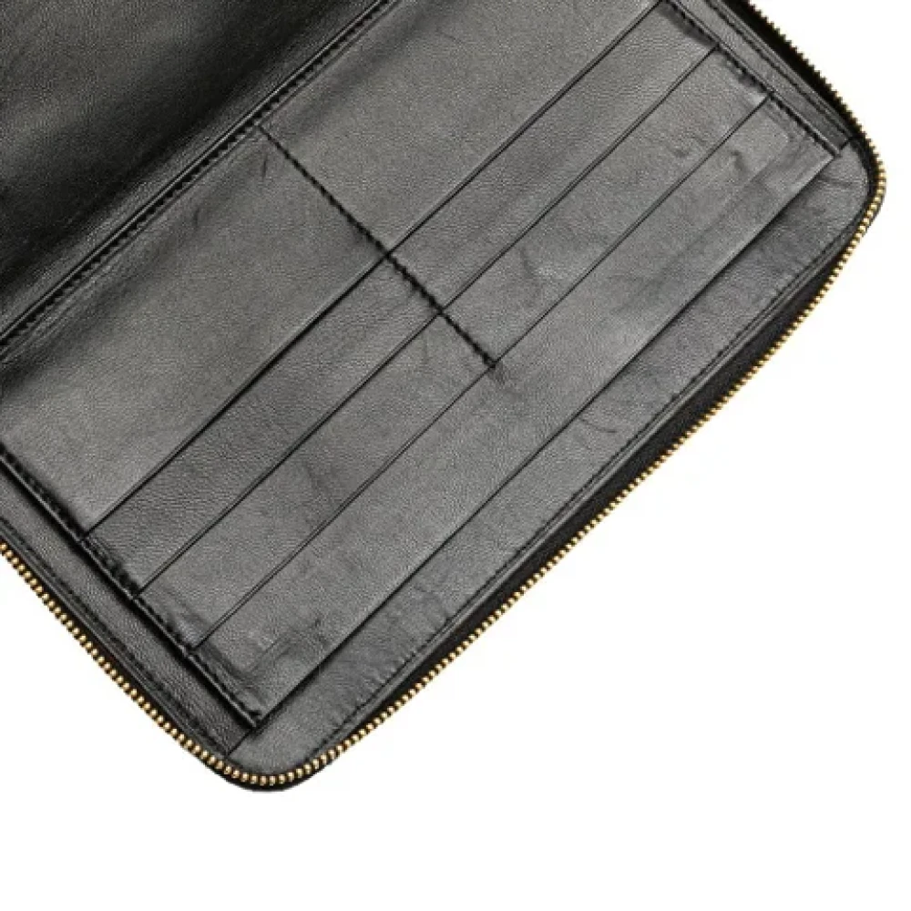 Dior Vintage Pre-owned Leather wallets Black Dames