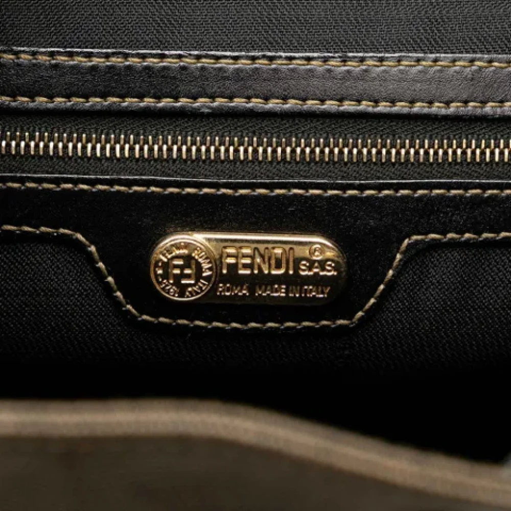 Fendi Vintage Pre-owned Canvas backpacks Gray Dames