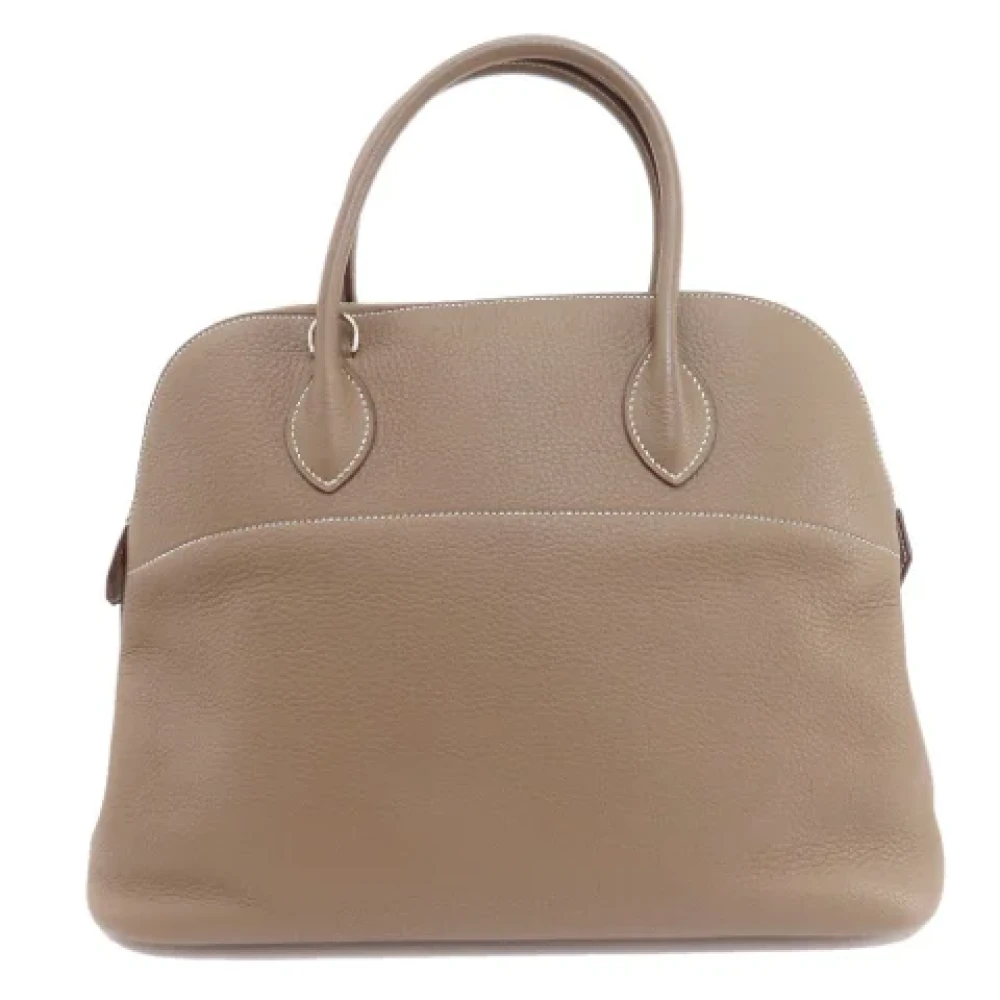Hermès Vintage Pre-owned Leather hermes-bags Gray Dames