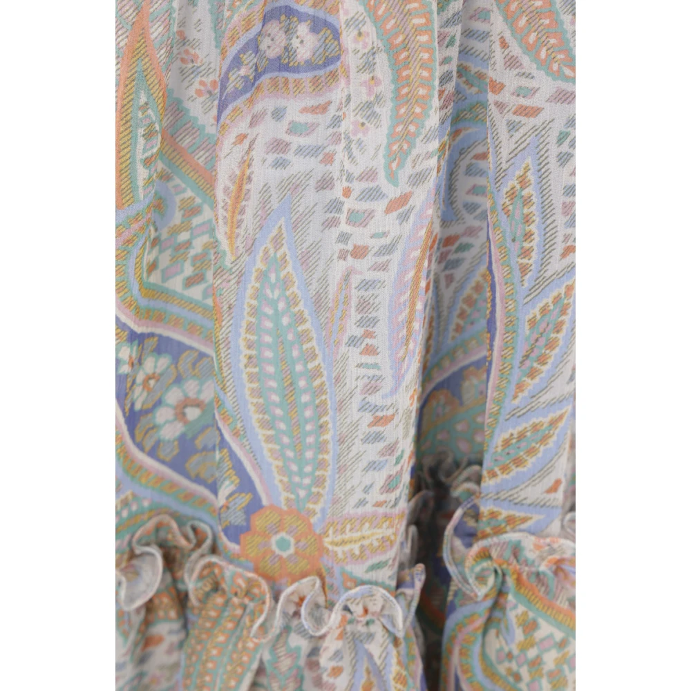 ETRO Multikleur Paisley Georgette Lange Rok Multicolor Dames