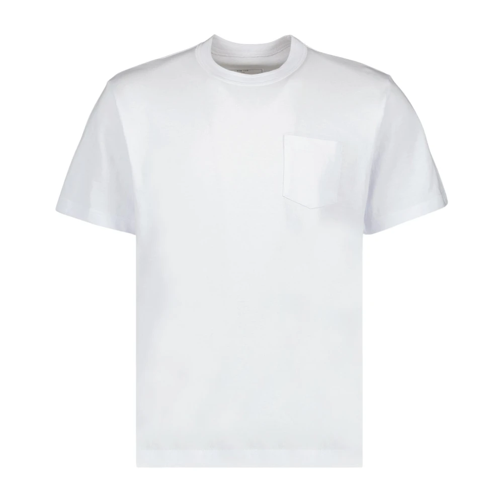 Sacai Ritssluiting T-shirt voor mannen White Heren