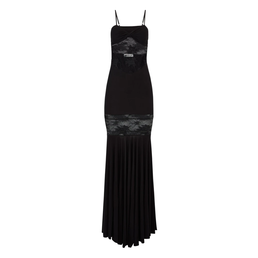 Nina Ricci Meermin Jurk MET Kant Black Dames