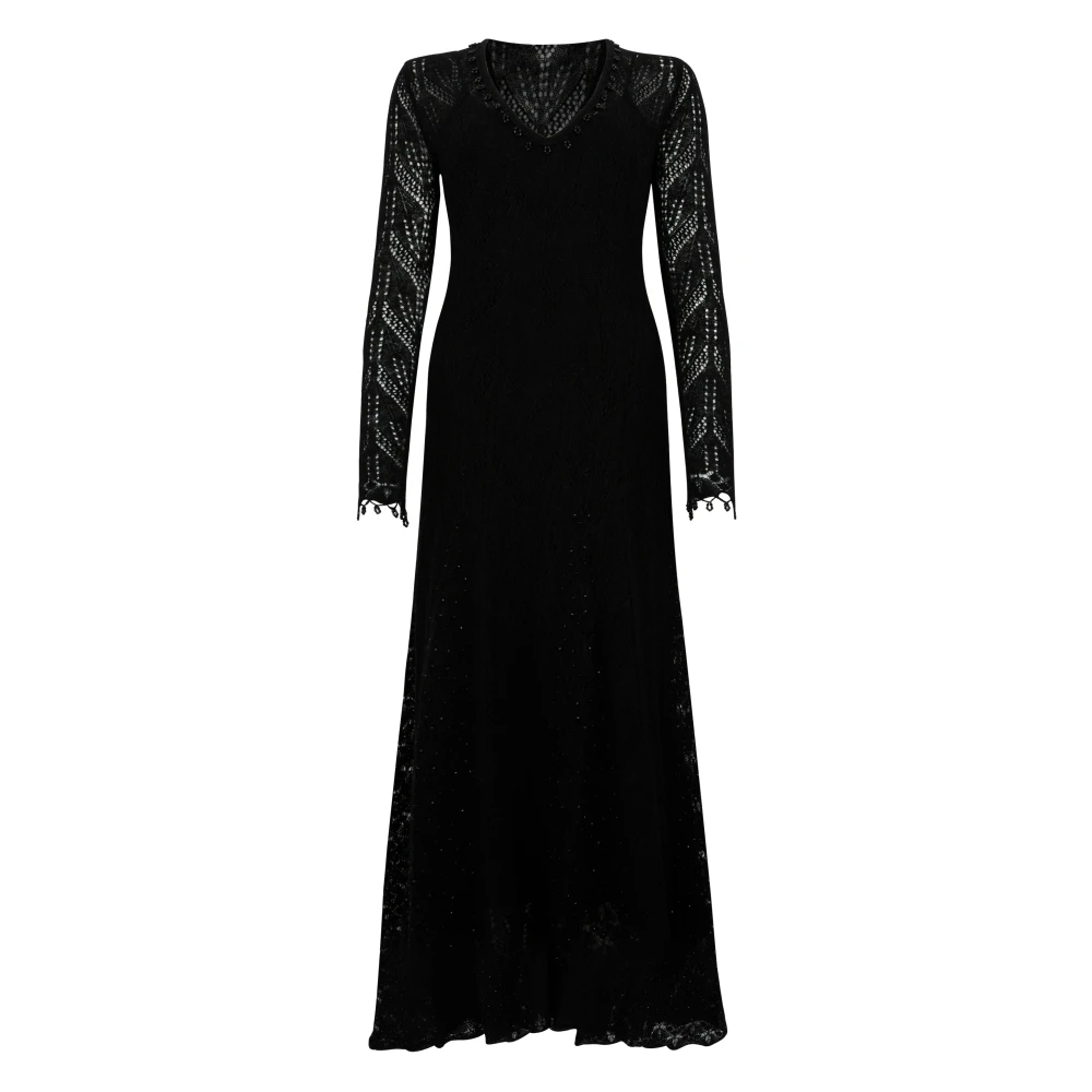 Blugirl Elegant Maxi Dresses Collection Black, Dam