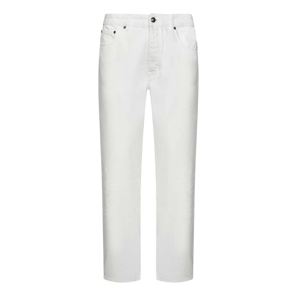 Palm Angels Straight Trousers White Heren