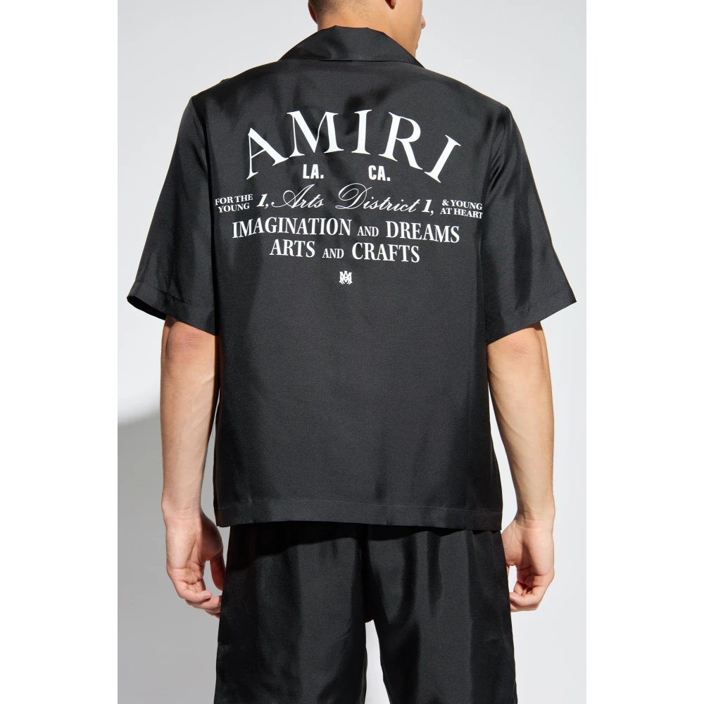 Amiri Zijden Overhemd Black Heren