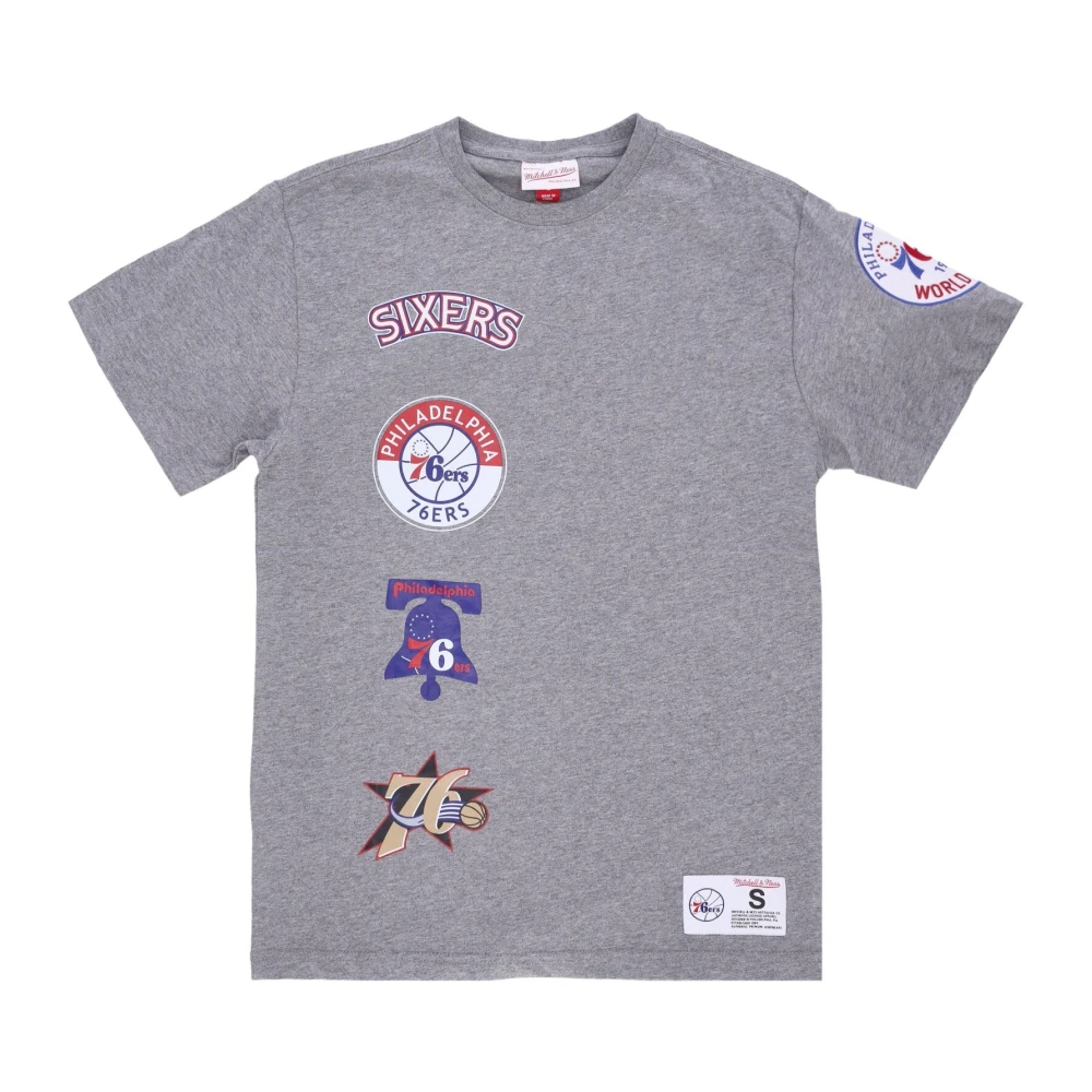 Mitchell & Ness Philadelphia 76ers Grijze Tee Gray Heren