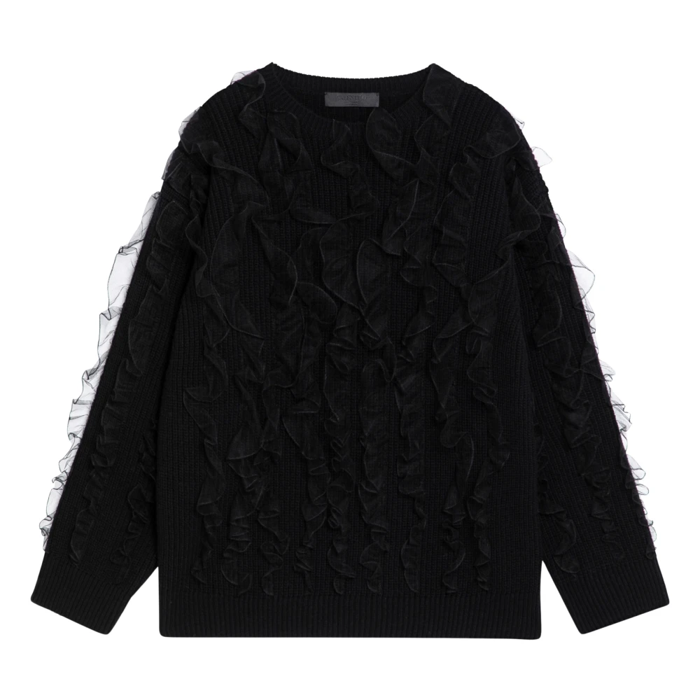 Valentino Garavani Round-Neck Knitwear - Female - Round-Neck Knitwear - Black - L - Knitwear
