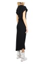 robe-midi-noire-a-manches-courtes