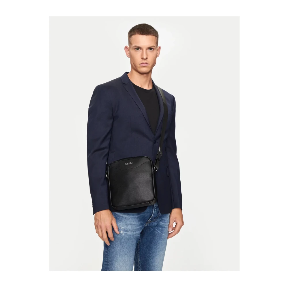 Guess Zwarte PU Leren Schoudertas Mestre Black Heren