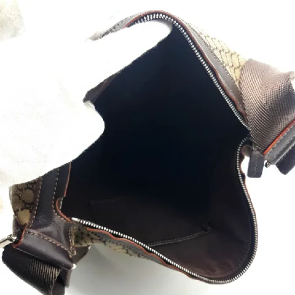 Celine Vintage Pre-owned Fabric shoulder-bags Brown Dames