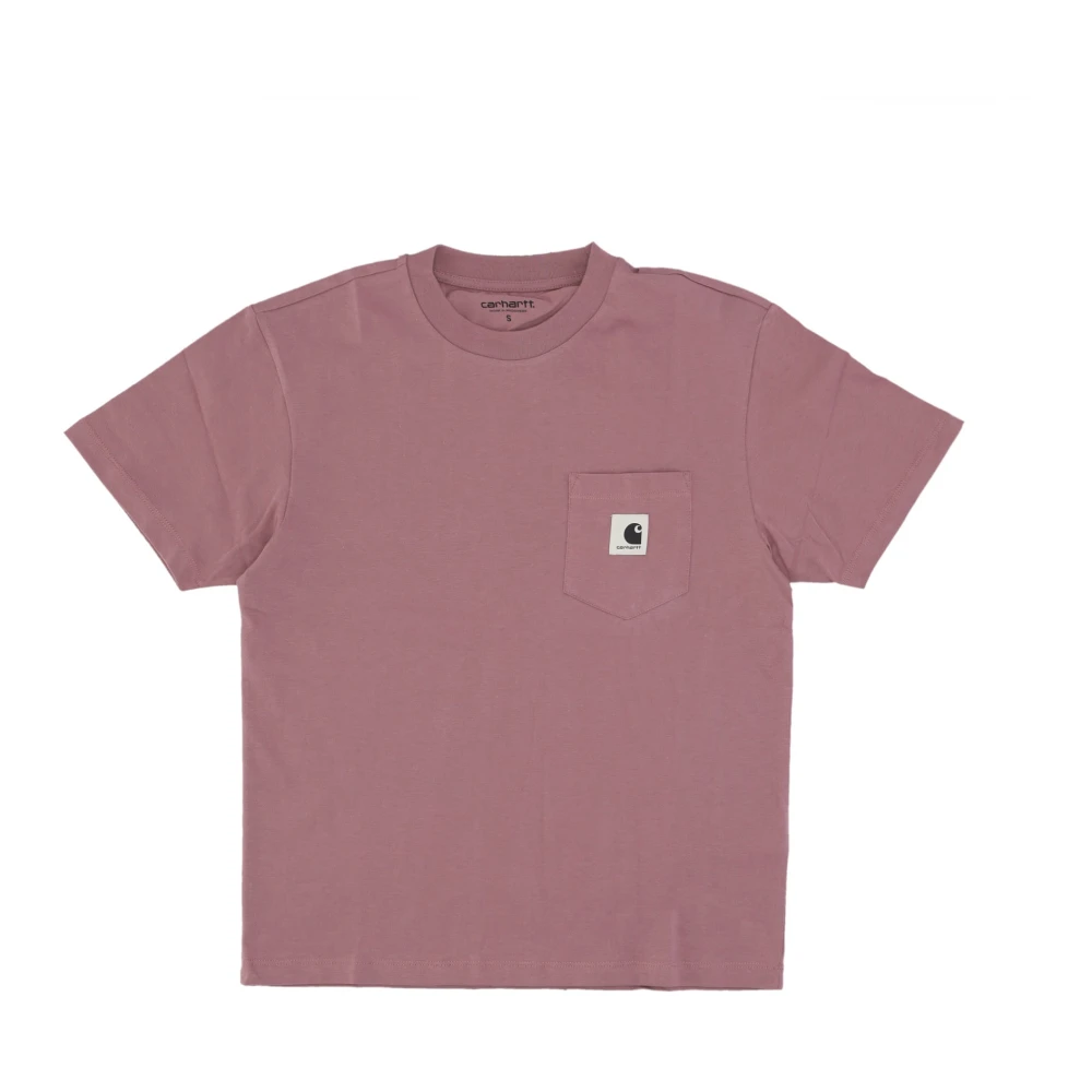 Carhartt WIP Daphne Pocket Tee Korte Mouw T-shirt Pink Dames