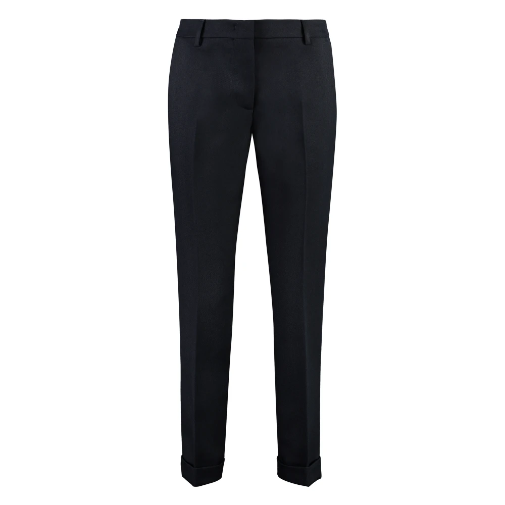 Golden Goose Viscose Broek met Zakken en Oprolbare Pijpen Blue Dames