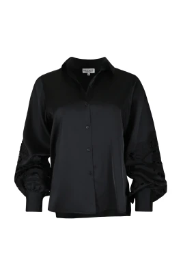 Elegant Svart Blus för Kvinnor