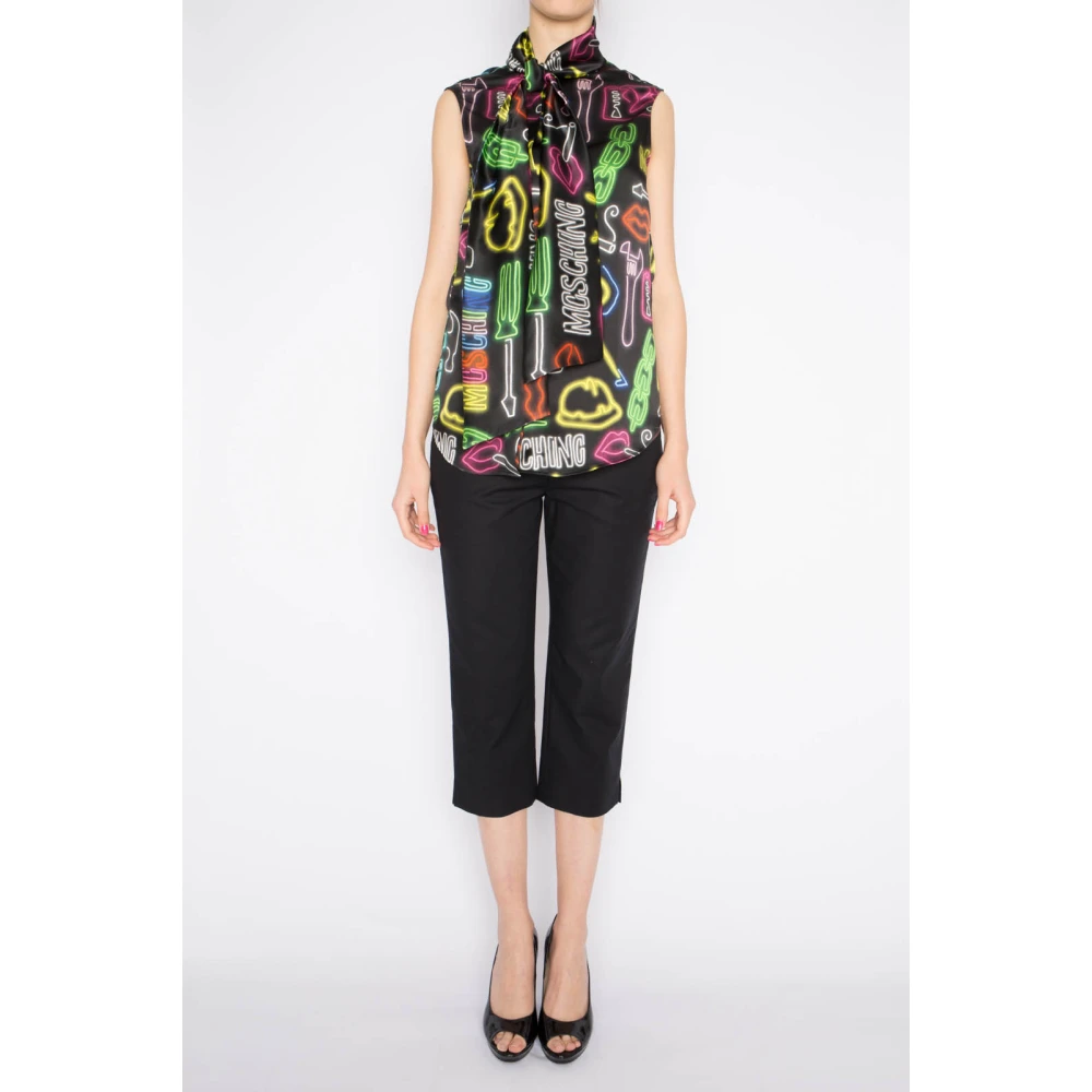Moschino Zwarte Stijlvolle Broek Black Dames