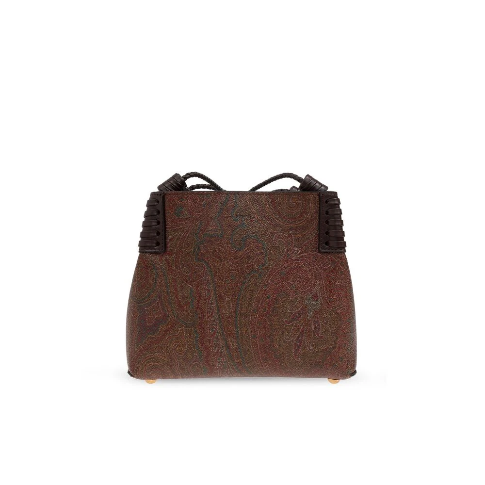 ETRO Bruine Ceder Schoudertas met Hook-Clip Brown Dames