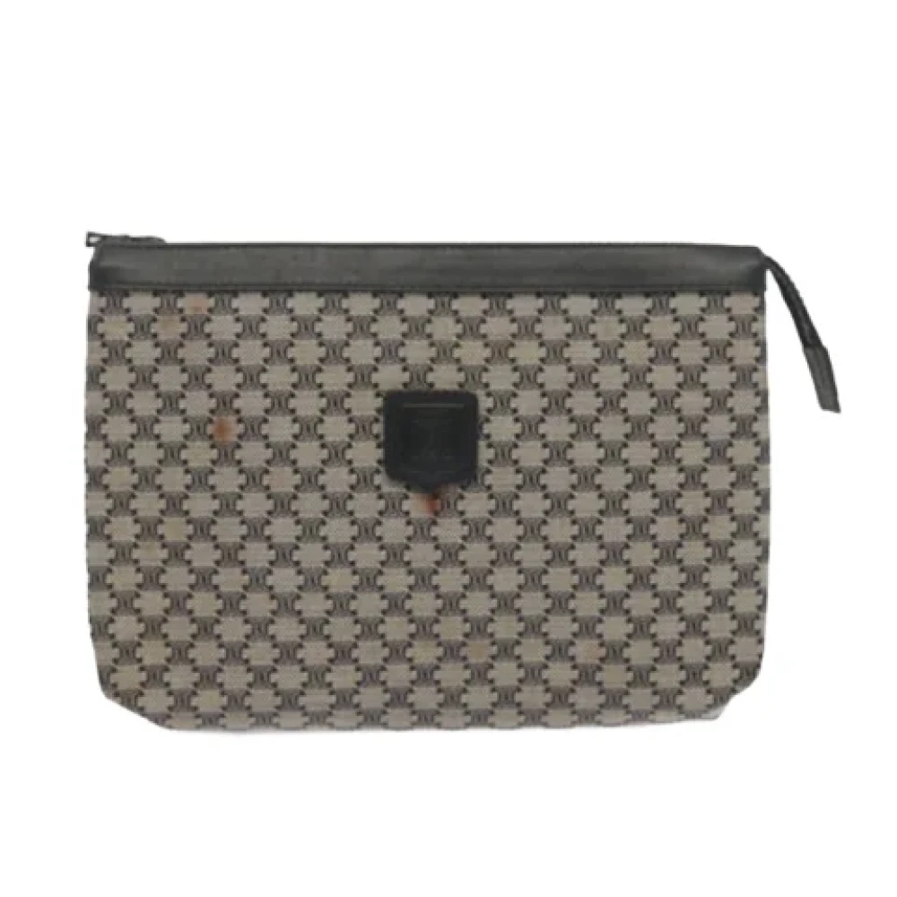 Celine Vintage Pre-owned Canvas clutches Blue Dames