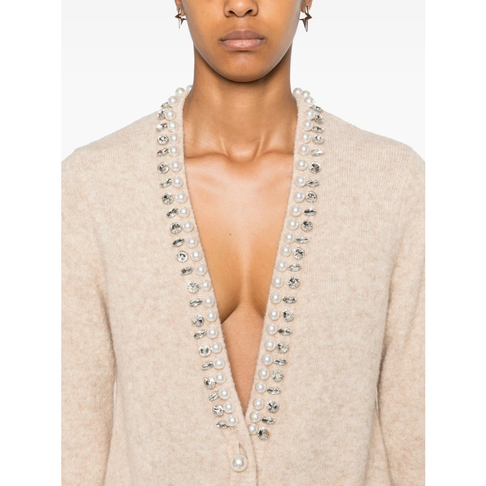 Kaos Parel en kristal vest Brown Dames
