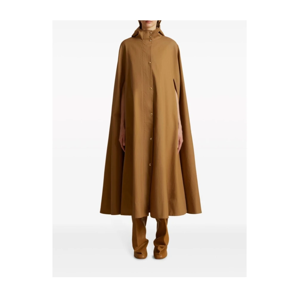 Khaite Stijlvolle Roygen Cape Jassen Brown Dames