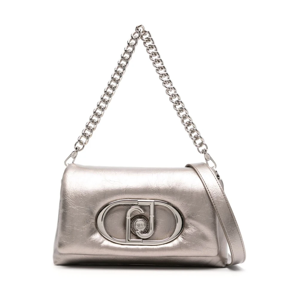 Liu Jo Gekreukelde Metallic Schoudertas Gray Dames