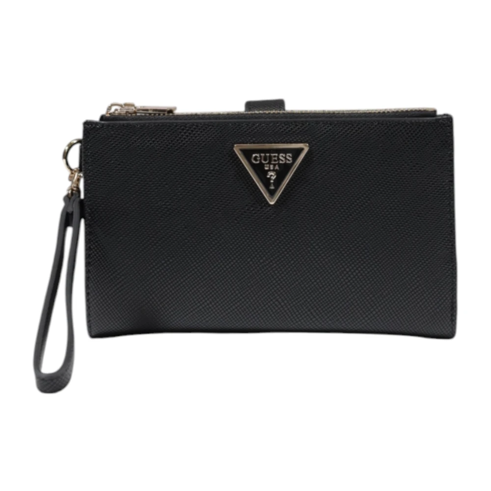 Guess Damesportemonnee van polyurethaan Black Dames