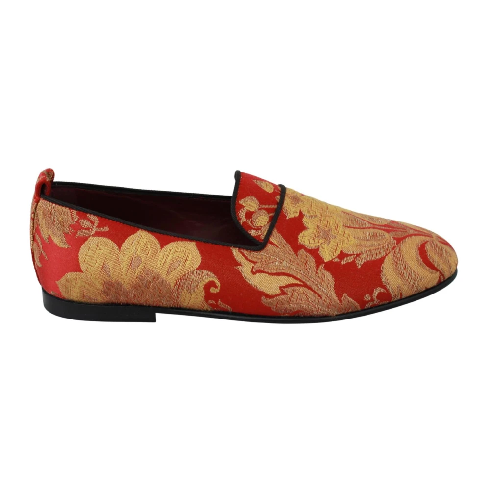 Dolce & Gabbana Men's Pink Exquisite Italian Craftsmanship: Brocade Loafers