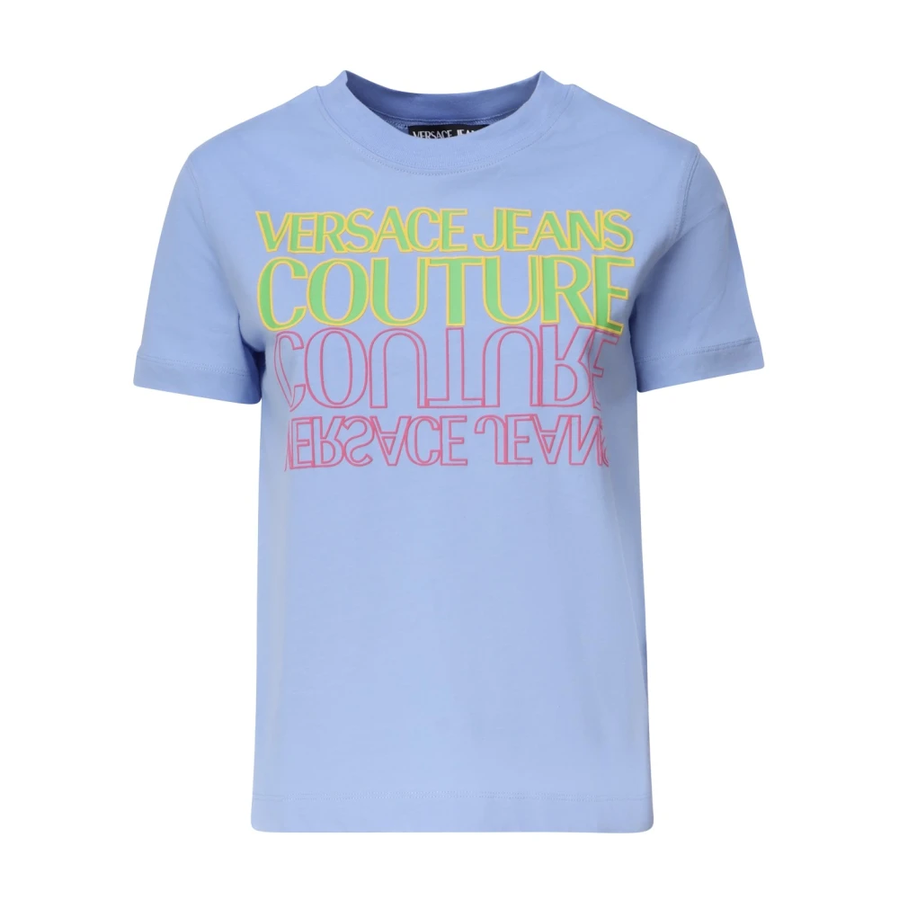 Versace Jeans Couture Stijlvolle T-shirts en Polos Collectie Blue Dames