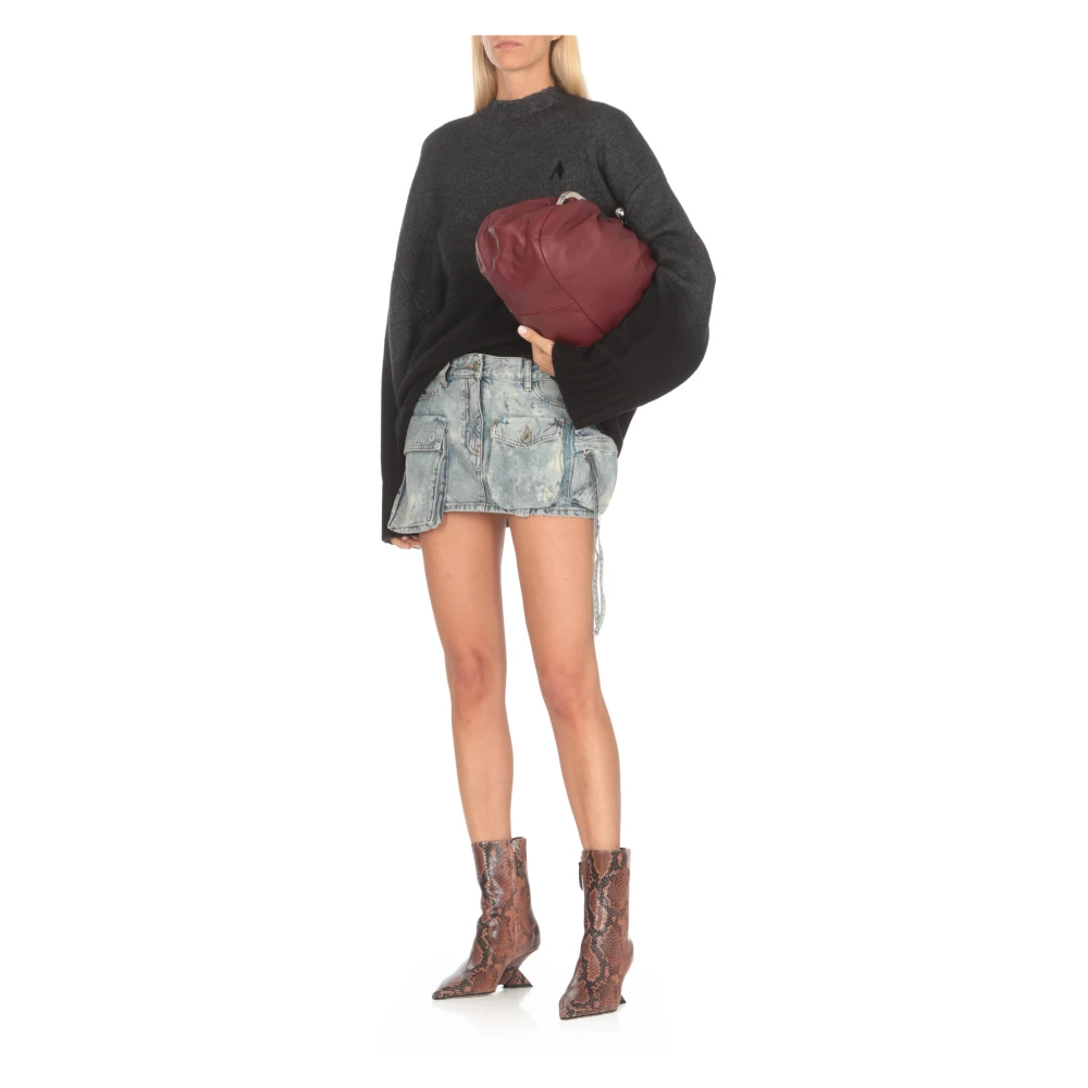 The Attico Blauwe Mini Rok met Zakken Blue Dames