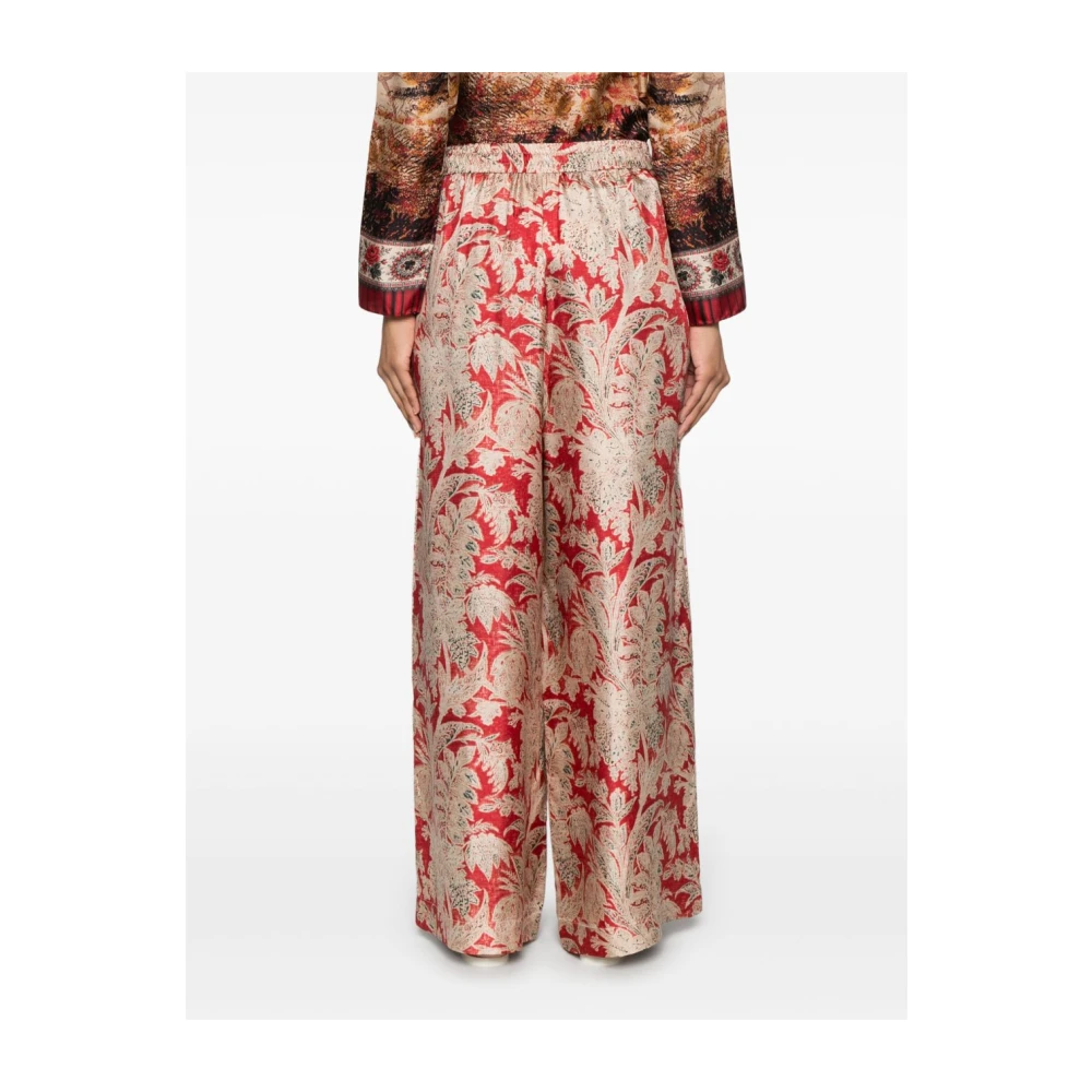 Pierre-Louis Mascia Rode Grafische Print Elastische Broek Multicolor Dames