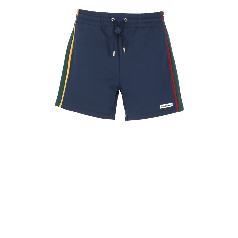 Casablanca Blauwe Katoenen Shorts met Koord Blue Heren