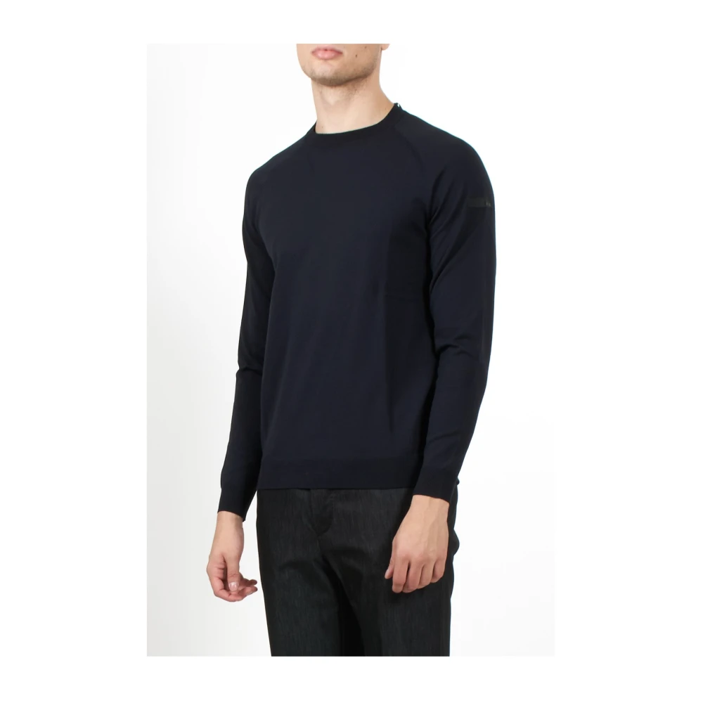 RRD Blauwe katoenen trui met ronde hals Blue Heren
