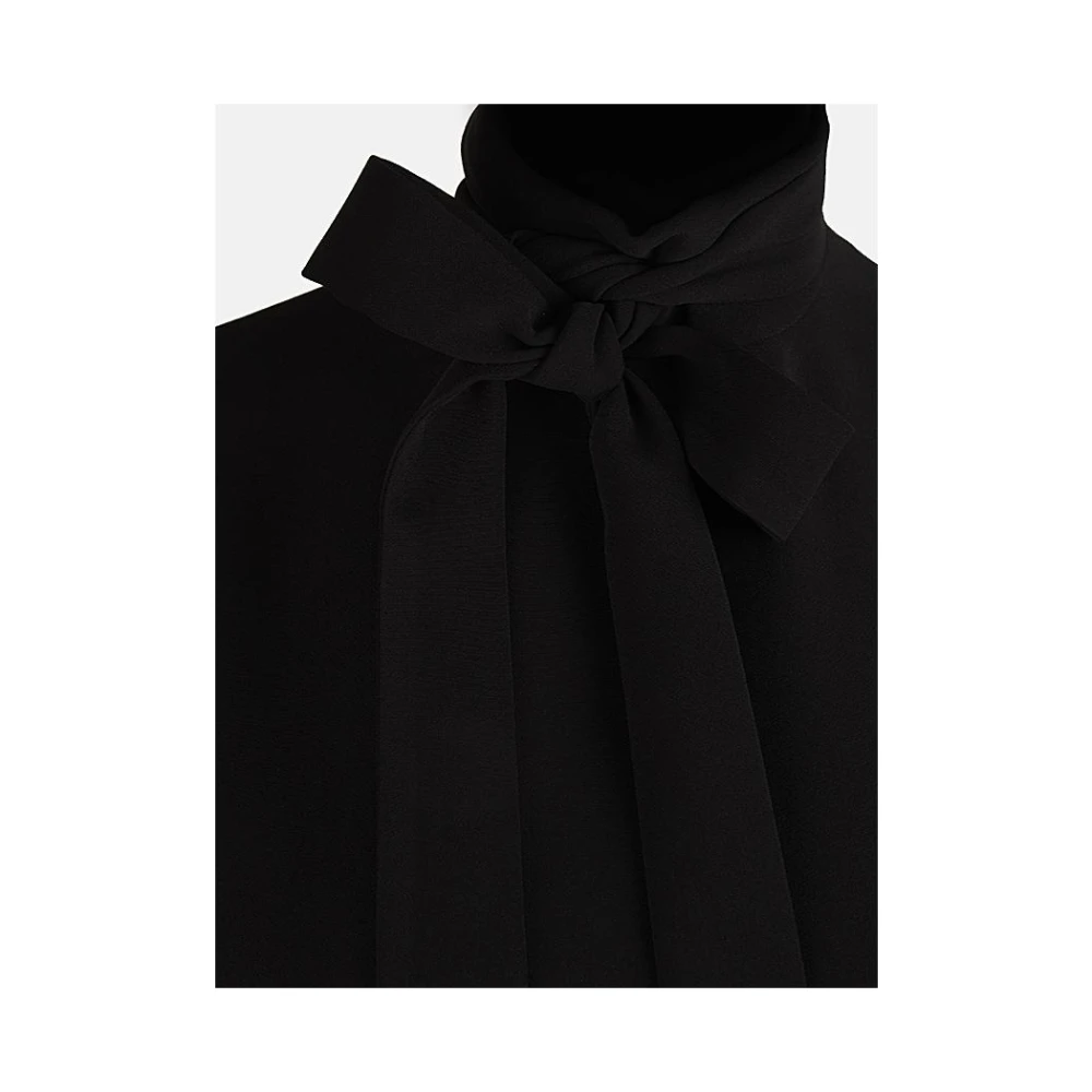 Dsquared2 Uitlopende Jurk met Lavallière Kraag Black Dames