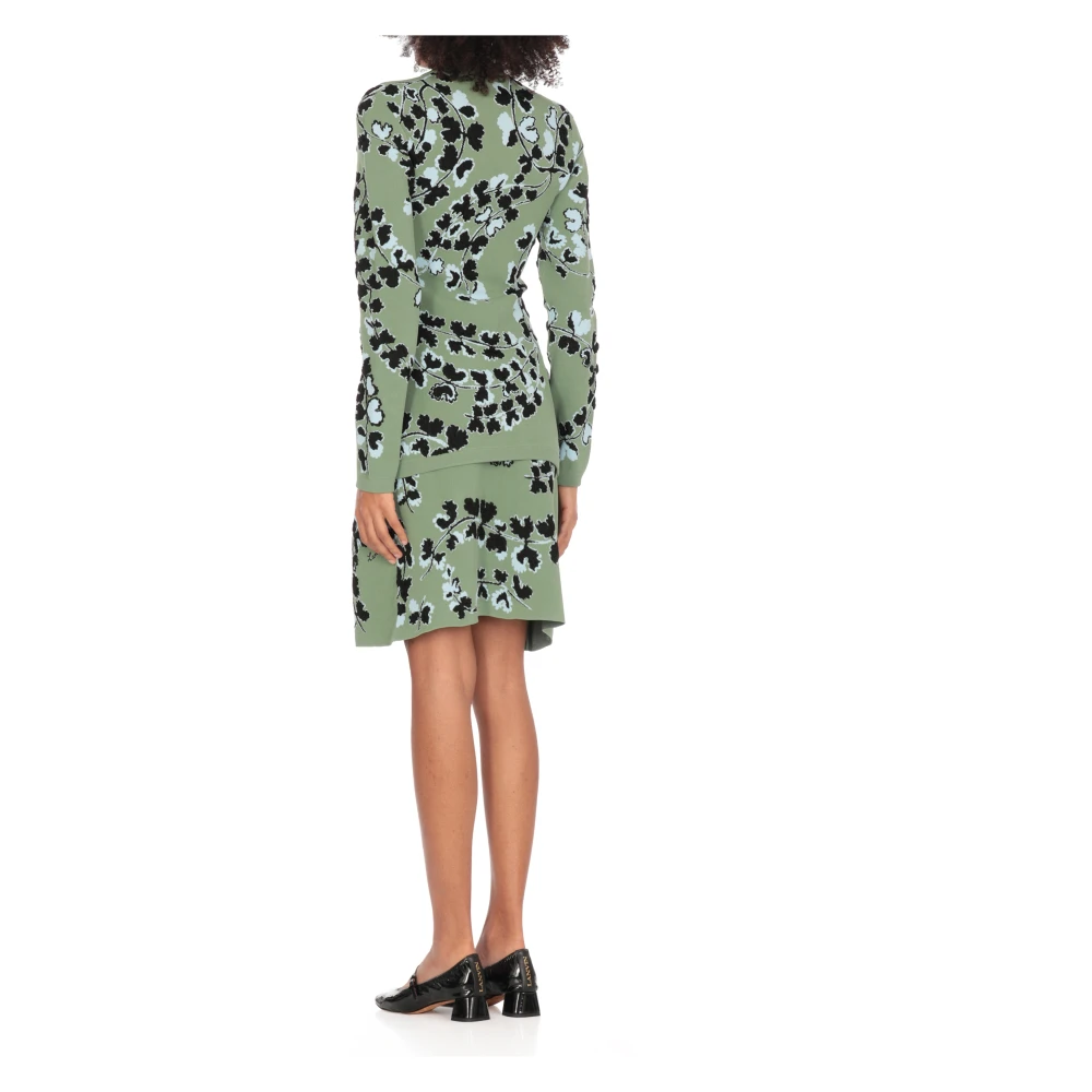 Lanvin Groene Bloemenpatroon V-hals Vest Green Dames