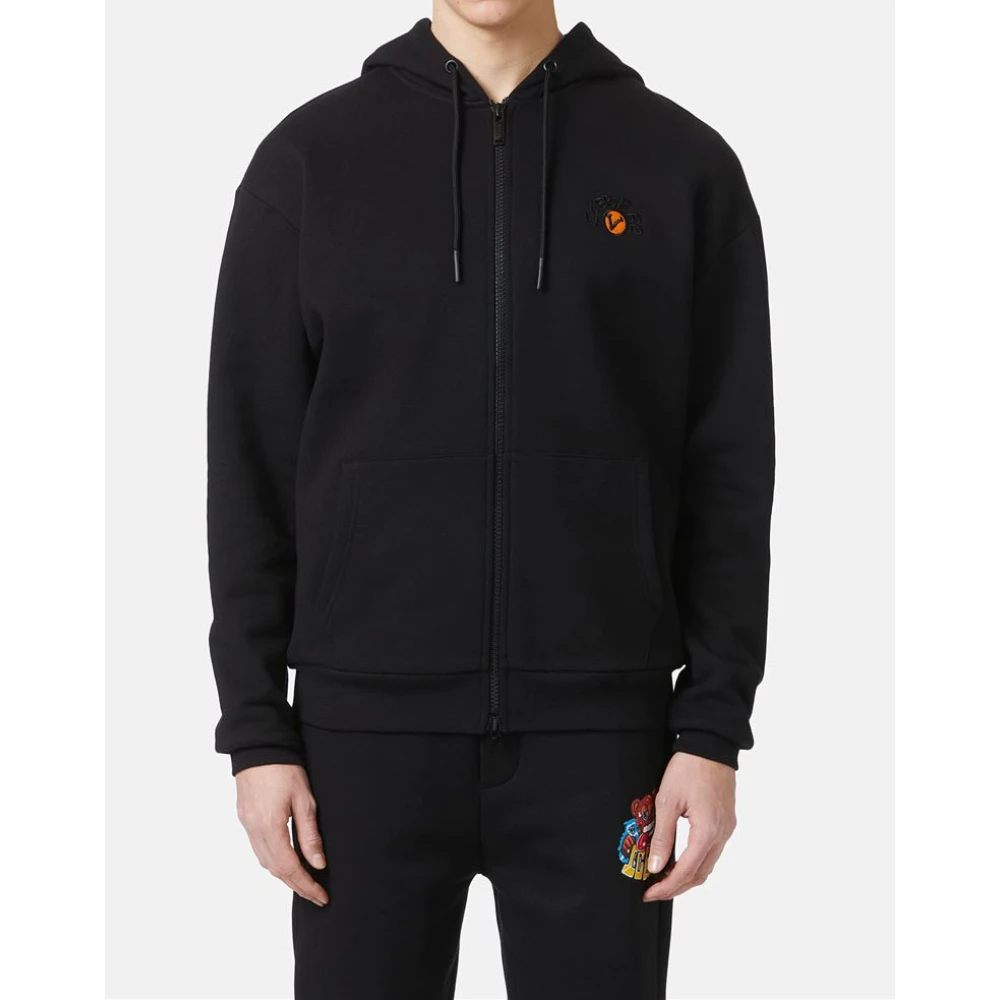 Iceberg Sweatshirt met rits en Vxmee Bear print Black Heren