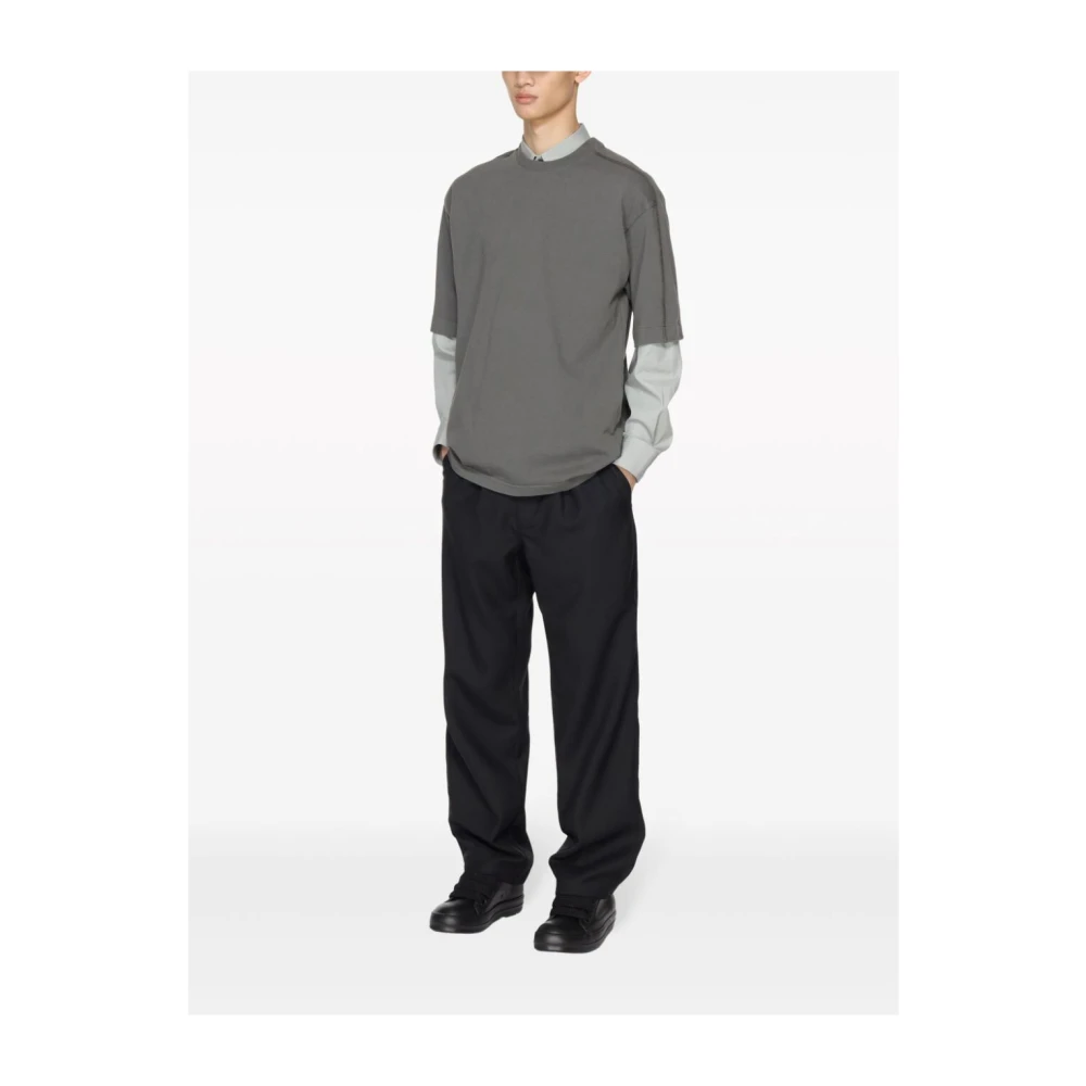 Gr10K Korte mouwen Overlock T-shirt Duifbruin Gray Heren