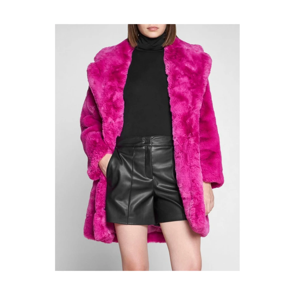 Apparis Roze Nep Bontjas met Zakken Pink Dames