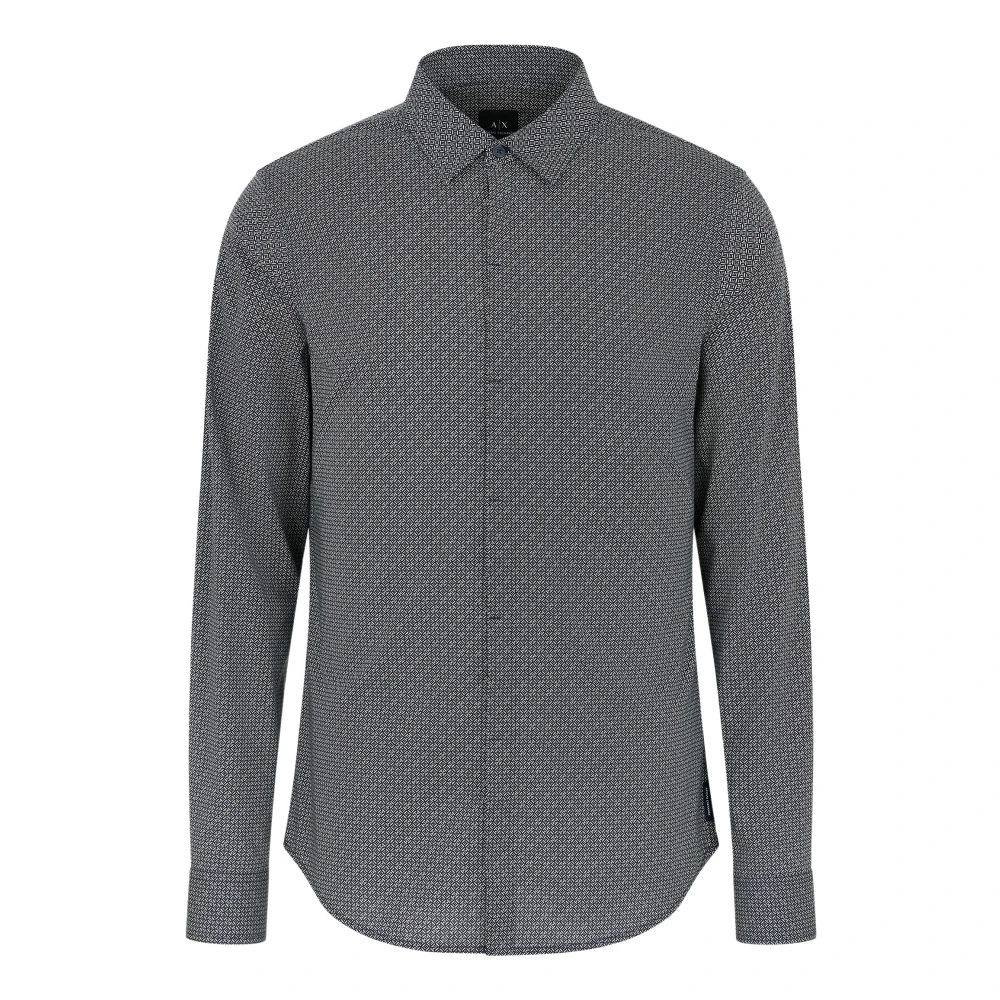 Armani Exchange Stijlvol Overhemd Blue Heren