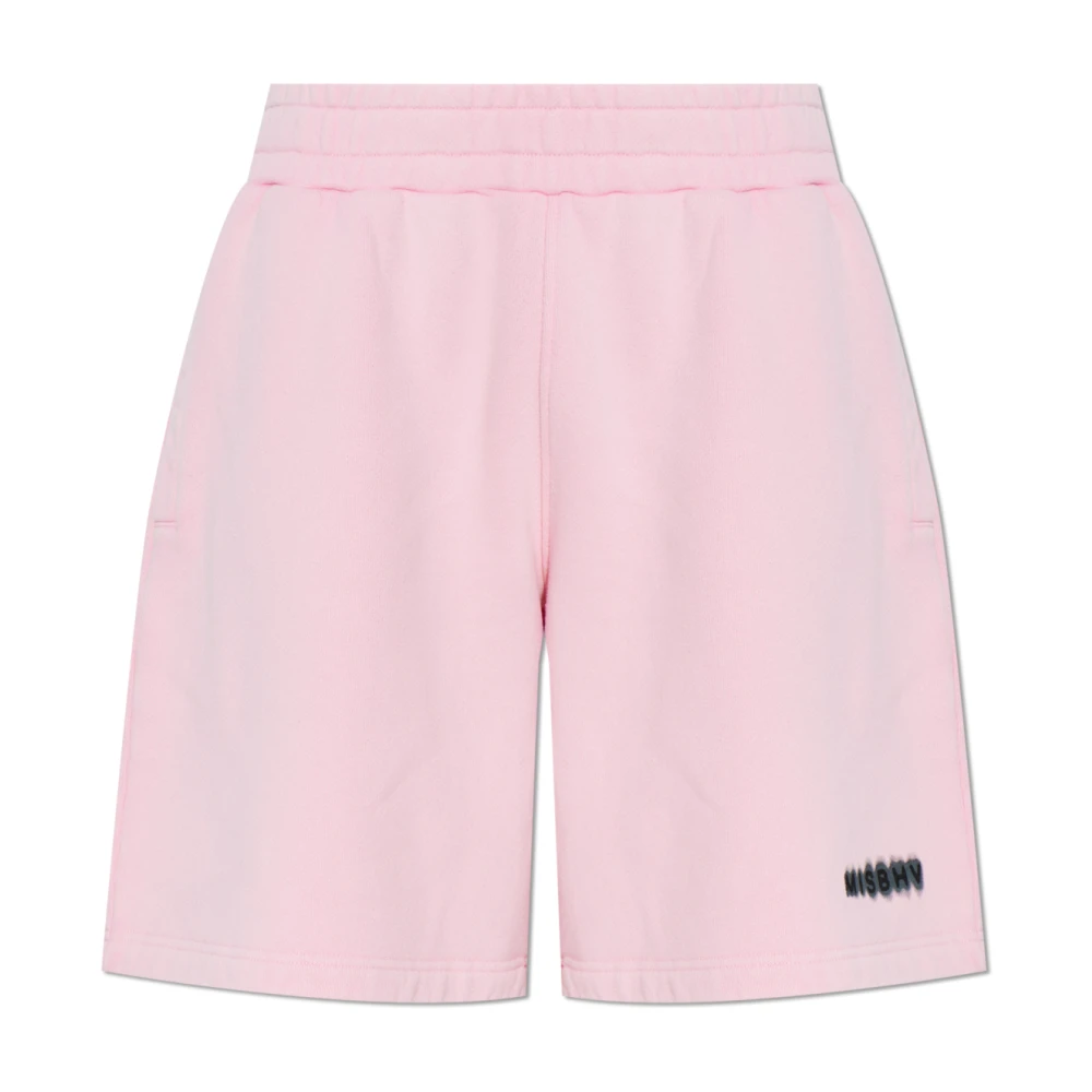 Misbhv Hombre Rosado Pantalones Cortos, Rosa, Talla: L