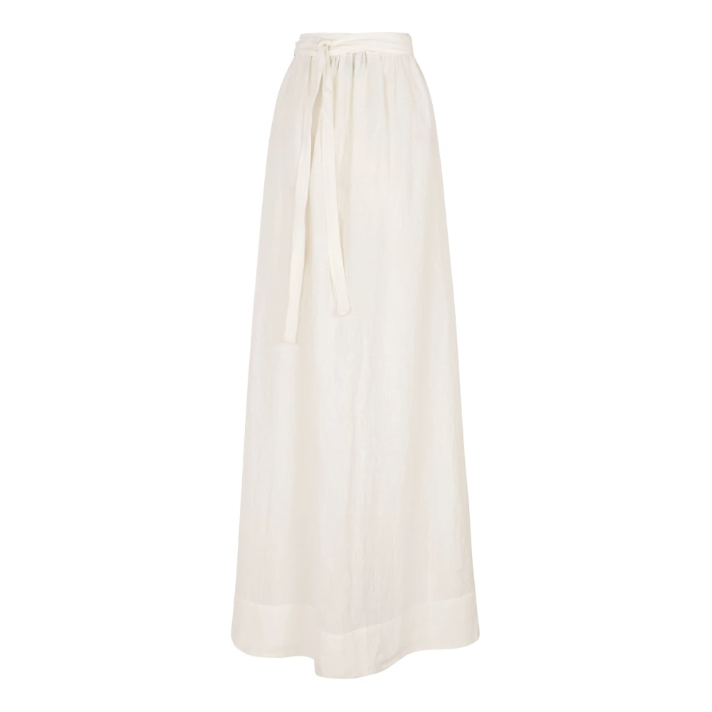 Cortana Linne Maxi Kjol Beige, Dam